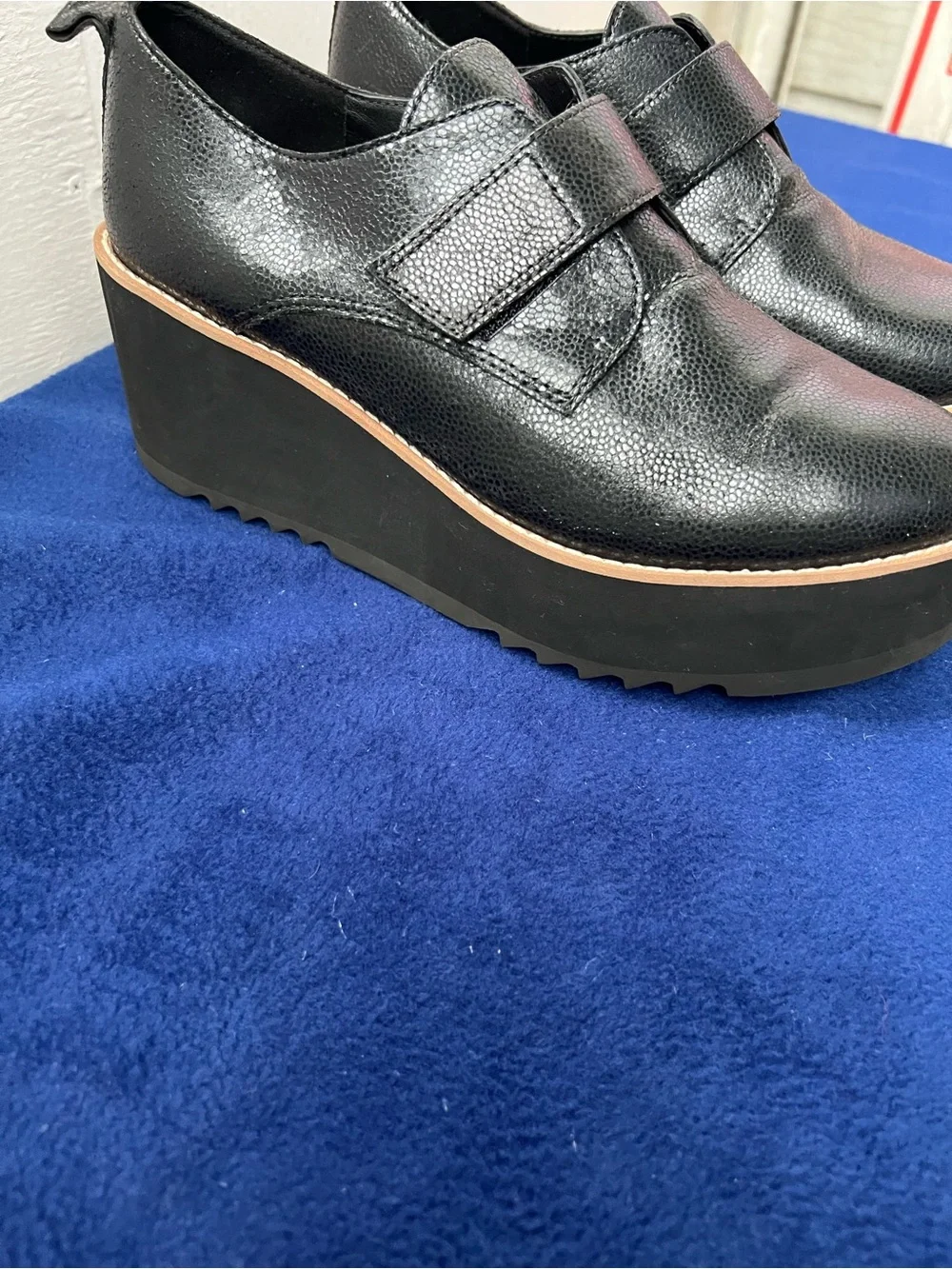 Eileen Fisher Zola Black Platform Oxfords